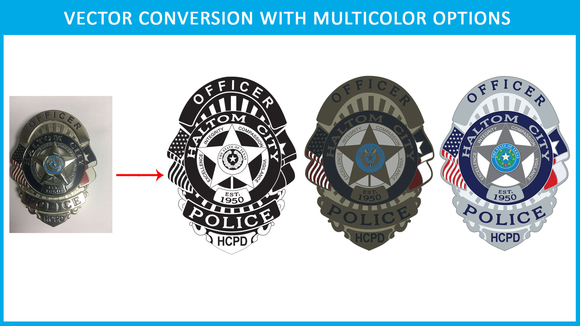 VECTOR CONVERSION WITH MULTICOLOR OPTIONS